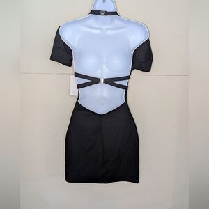 NEW Tobi Open Back Mini Dress Black